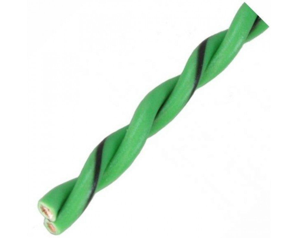 AUDIO SYSTEM Gedraaide luidsprekerkabel. Groen. 2x 0,5mm² . 200 mtr per rol – artikel z-tsc 0,5 GN