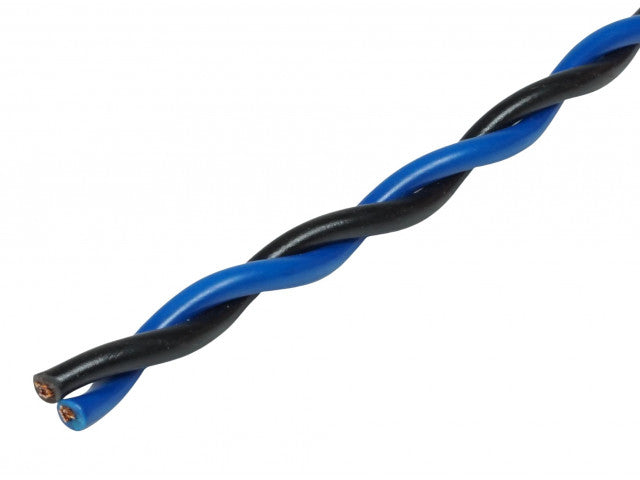 AUDIO SYSTEM "TWISTED" luidsprekerkabel 2x 0,75 mm² Blauw/Zwart