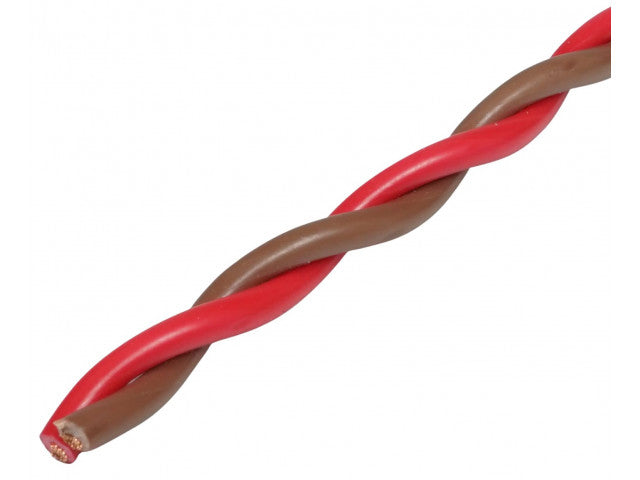 AUDIO SYSTEM "TWISTED" luidsprekerkabel 2x 1,50 mm² Bruin/Rood