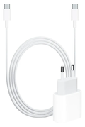 Lader 230V Apple 20W + usbC - C 2m Braided wit (PD 2.0)