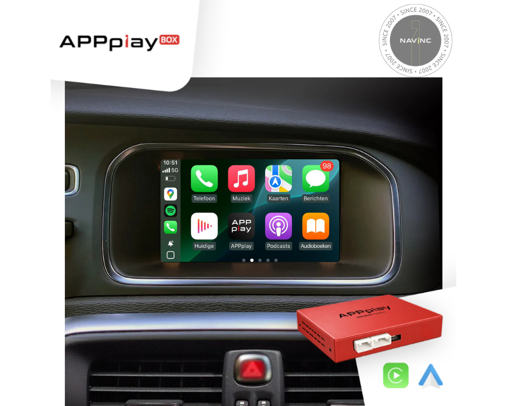 APPplay BOX_Volvo Sensus connect 7inch CARplay & Android Auto set