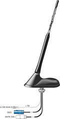 Combi antenne AM/FM / DAB+ filter / GNSS 2x Fakra M 0.2m