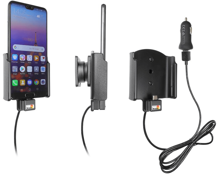 Brodit houder/lader Huawei P20 USB sig.plug
