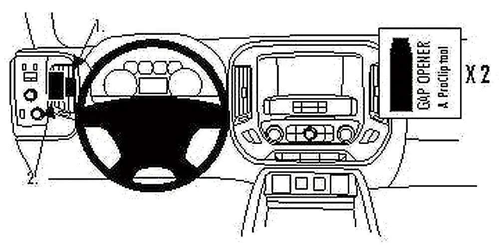 Brodit ProClip 804954 voor Chevrolet Silverado 2500/3500 Series