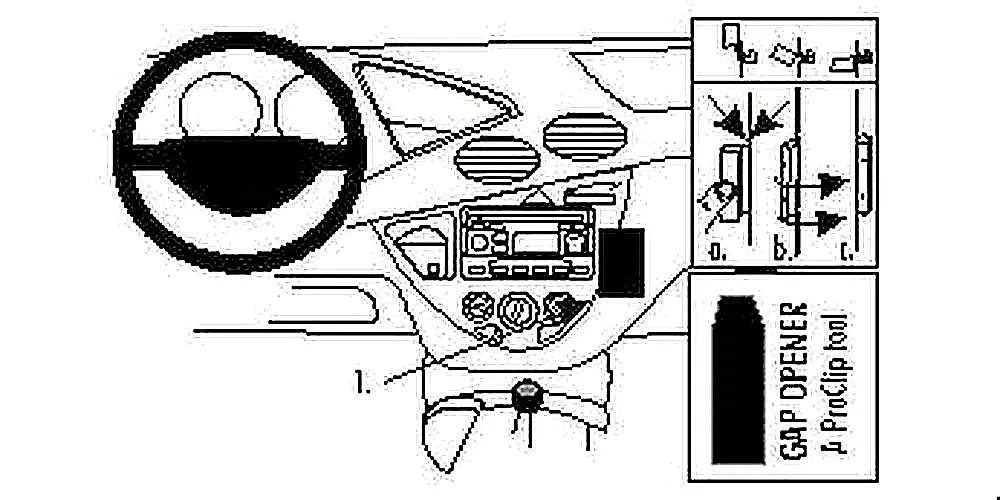 Brodit ProClip 852788 voor Ford Focus
