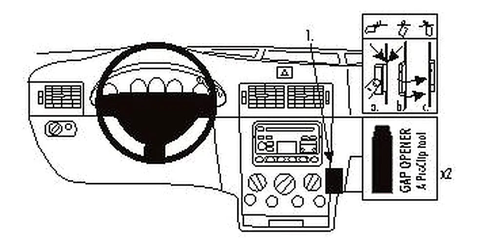 Brodit ProClip 853205 voor Ford Transit Connect