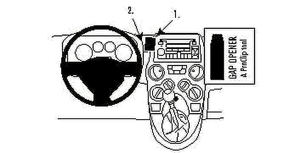 Brodit ProClip 853493 voor Fiat Panda