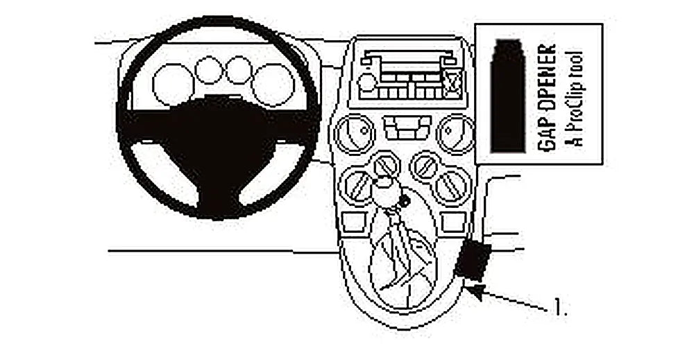 Brodit ProClip 853494 voor Fiat Panda
