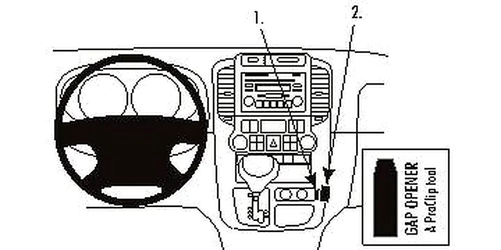 Brodit ProClip 853829 voor Hyundai Entourage