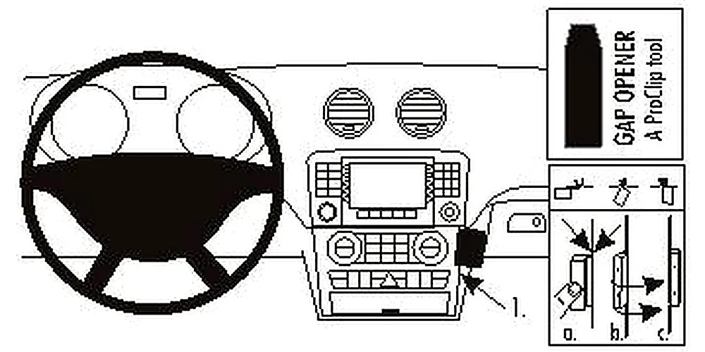 Brodit ProClip 853851 voor Mercedes Benz GL-Class
