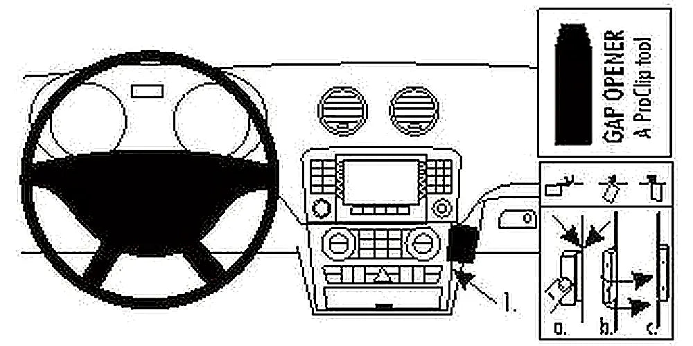 Brodit ProClip 853851 voor Mercedes Benz GL-Class