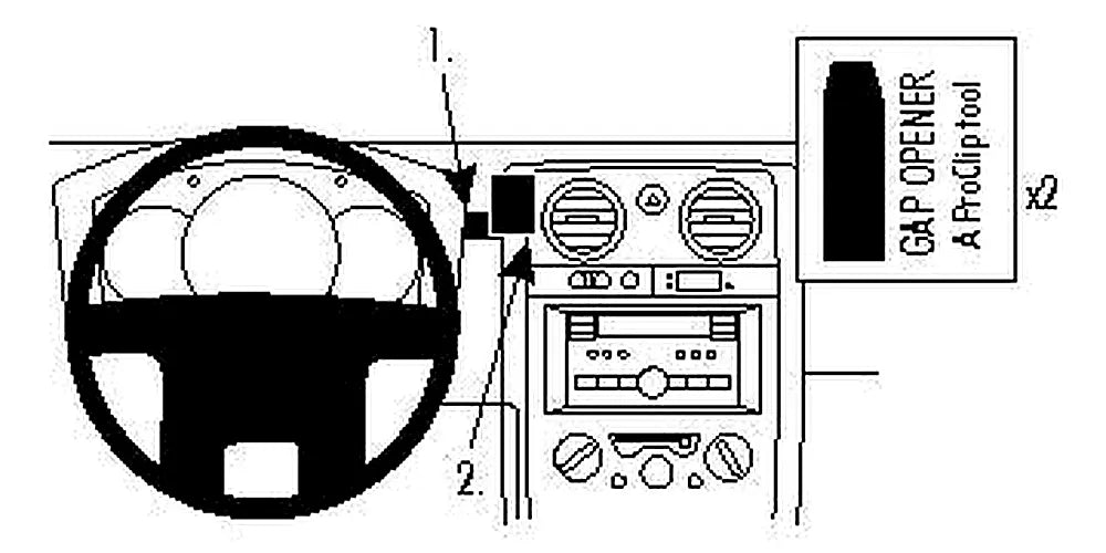 Brodit ProClip 854473 voor Isuzu Rodeo