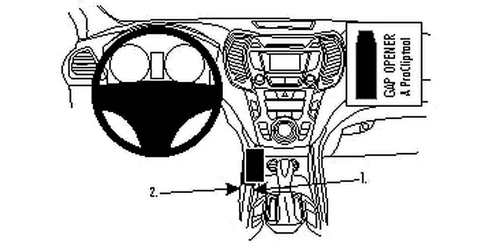 Brodit ProClip 854833 voor Hyundai Santa Fe