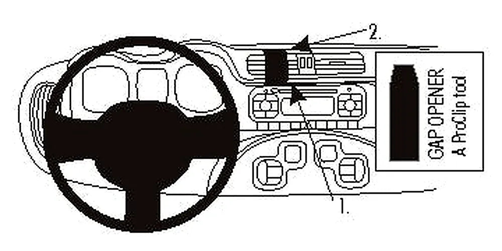 Brodit ProClip 854880 voor Fiat Panda