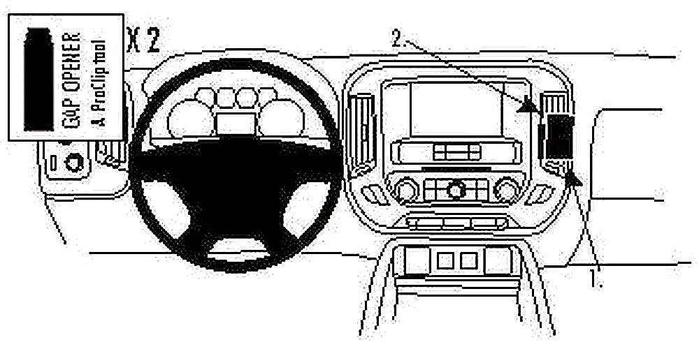 Brodit ProClip 854961 voor Chevrolet Silverado 2500/3500 Series