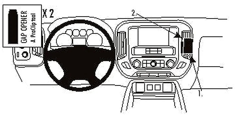 Brodit ProClip 854961 voor Chevrolet Silverado 2500/3500 Series