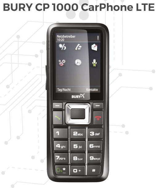 Bury CP1000 LTE CarPhone 2.8 vaste inbouw
