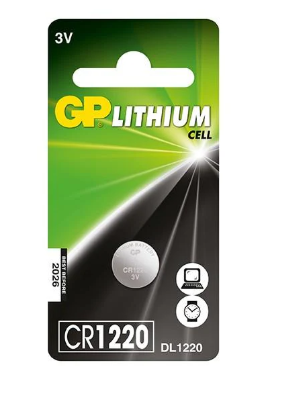 GP Lithium knoopcel CR1220  blister 1
