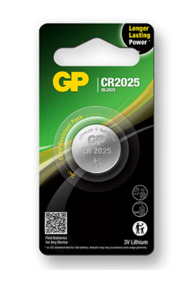 GP Lithium knoopcel CR2025  blister 1
