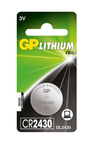 GP Lithium knoopcel CR2430  blister 1