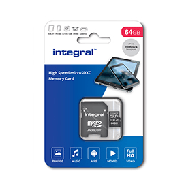 Integral MicroSDHC/XC V10 UHS-I 64GB class 10 100MB/s
