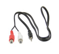 Aux adapter 2x RCA F - 3.5mm stereo Jack M 75cm