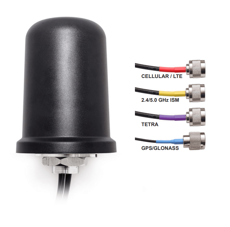 Combi antenne GPS/LTE/TETRA/UMTS/BT/WIFI 5GHZ dak 3mtr SMA M
