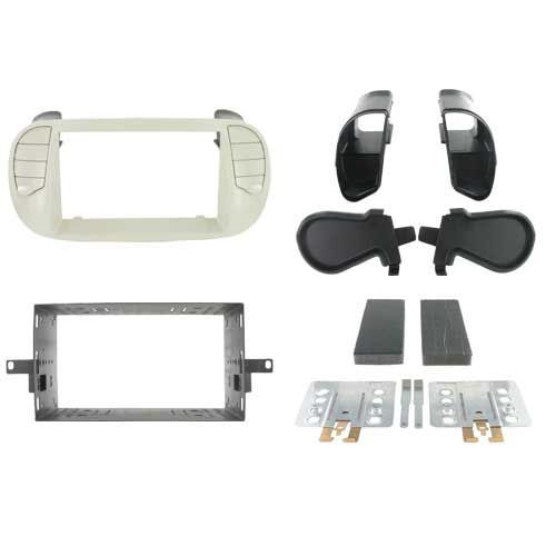 2-DIN frame Fiat 500 08-15  pearl grey