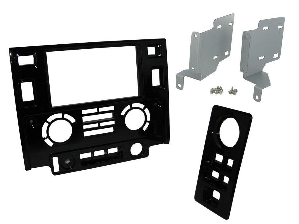 2-DIN frame LR Defender 07-16  piano zwart
