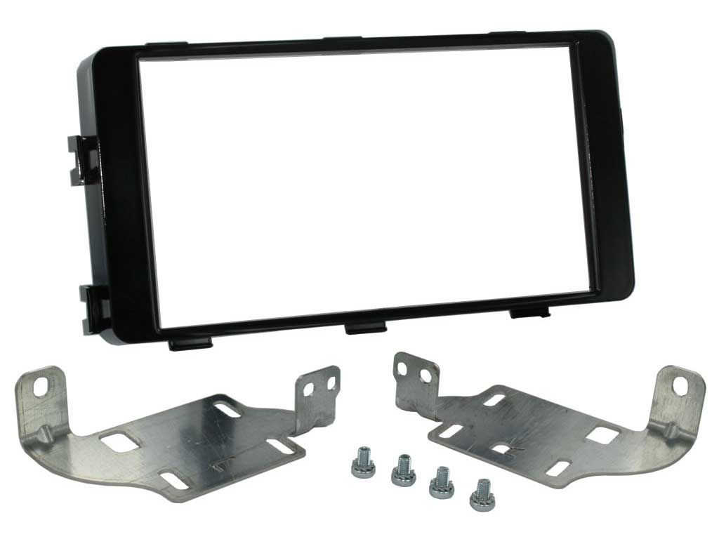 2-DIN frame Mitsubishi Outlander 13-21  piano zwart