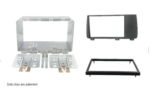 2-DIN frame Volvo S60  V70  XC70 04-09 met metaal  zwart
