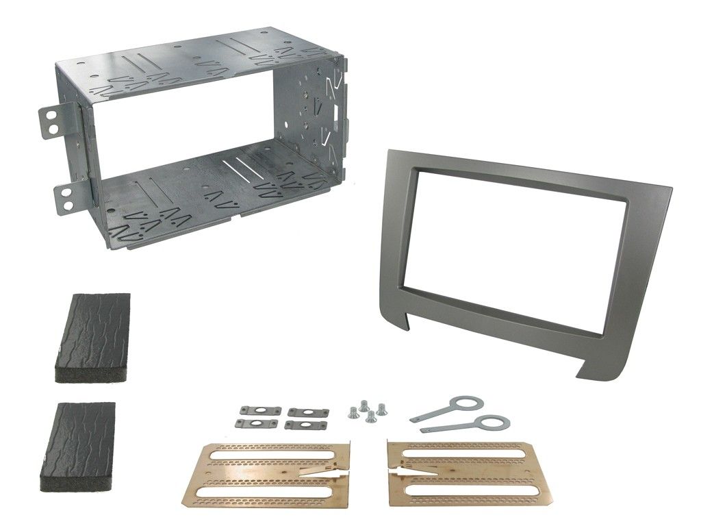 2-DIN frame Ssangyong Rexton 13-17  zilverkleurig