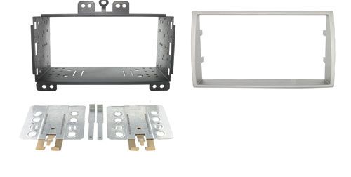 2-DIN frame Hyundai i20 08-12  zilverkleurig