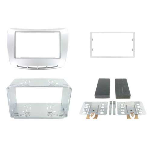 2-DIN frame Lancia Delta 09-14  zonder OEM Navi zilverkleur