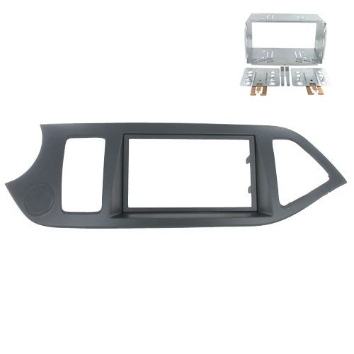 2-DIN frame Kia Picanto 11-17 geen start stop systeem  grijs