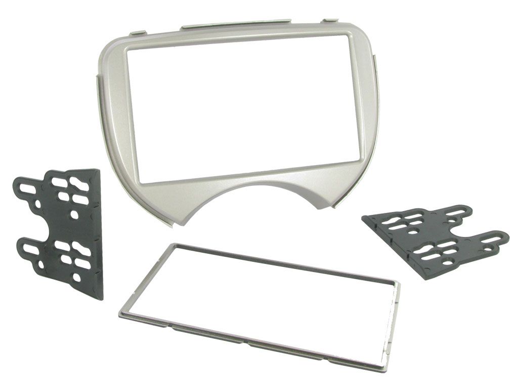 2-DIN frame Nissan Micra 11-14 zilver