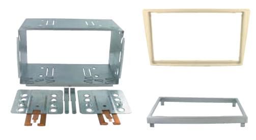 2-DIN frame Opel Corsa 00-06 Meriva 03-10  metaal  zilver