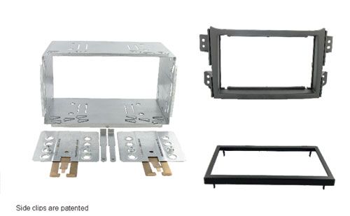 2-DIN frame Opel Agila  Suzuki Splash 08-14 metaal fr  zwart