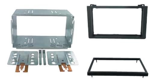 2-DIN frame Saab 9-3 06-11  zwart