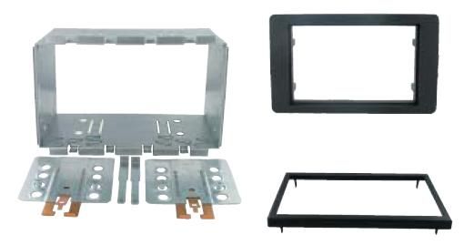 2-DIN frame Saab 9-5 05-12 met metaal  zwart