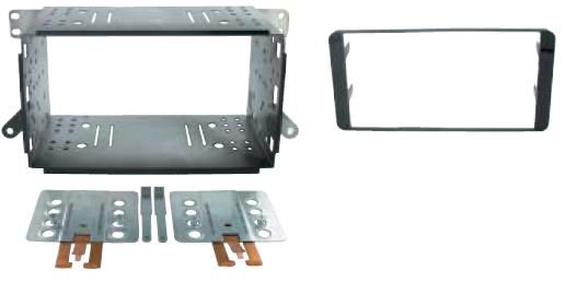 2-DIN frame Toyota Hilux 07-12 met metaal  zwart