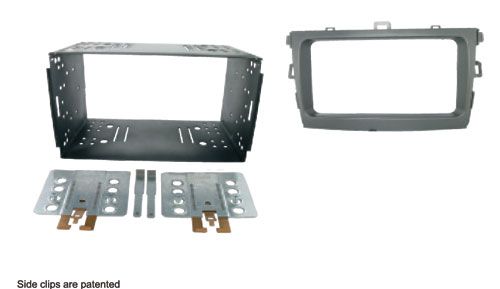 2-DIN frame Toyota Corolla 09-13 metaal  grijs zilverkleur