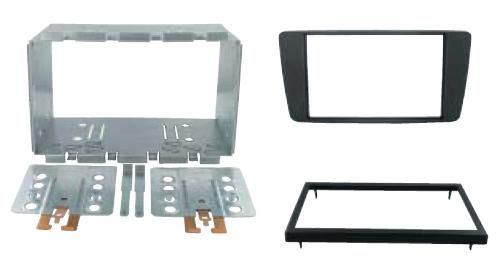 2-DIN frame Skoda Octavia 04-07 metaal  zwart