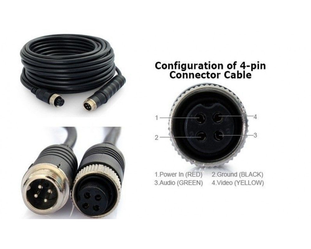Camera extension cable 15 meter with 4-pins connector (4-p male to 4-p female) afbeelding 4