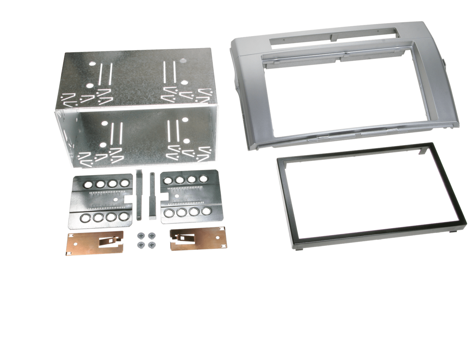 2-DIN frame Toyota Corolla Verso 04-09 metaal  zilverkleurig