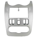 2-DIN frame Dacia Duster  Logan  Sandero 10-12 zilver