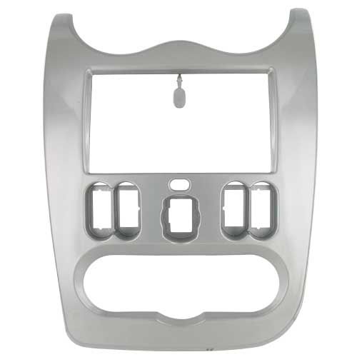 2-DIN frame Dacia Duster  Logan  Sandero 10-12 zilver