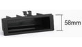 Bakje los voor 2-DIN inbouwframe  182x113 mm Zwart