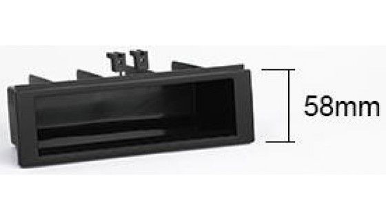 Bakje los voor 2-DIN inbouwframe  182x113 mm Zwart