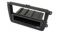 2-DIN frame Skoda  VW Golf 5-6 met bakje  zwart rubber touch